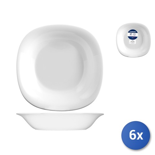 Assiettes verre opale - 6x, en